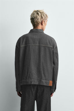 CAZADORA DENIM OVERSIZE FIT / Gris - Zara фото 3