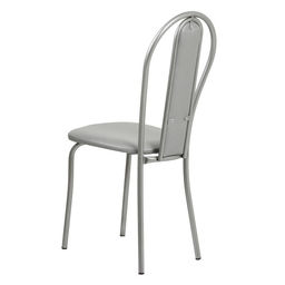 Стул для кухни «Клик Мебель. Венский Мягкий», искусственная кожа, цвет серебристый металлик/металлик