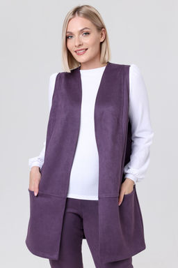 Жилет эко-замша 4241/02/Пыльно-голубой - Rise фото 17