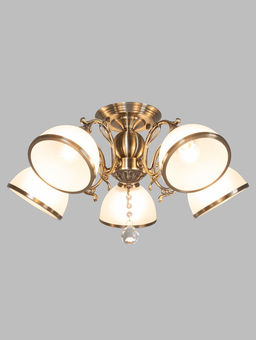 Люстра ЭкономСвет 28066/5AB, 5×40 Вт, E27, 54×52×28 см, бронзовая