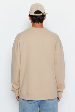 TRENDYOL MAN Lacivert Bisiklet Yaka Oversize/Genis Kesim Yumusak F?rcal? Selanik Sweatshirt TMNAW24SW00057 - Trendyolmilla фото 21