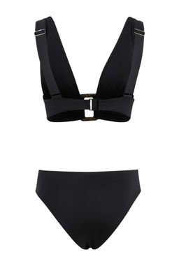 TRENDYOLMILLA Kahverengi Ucgen Yuksek Bel Regular Core Bikini Tak?m? TBESS25BT00181  фото 14