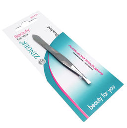 Zinger Пинцет для бровей скошенный / Standard 86012 S, 88 мм, серебристый глянцевый