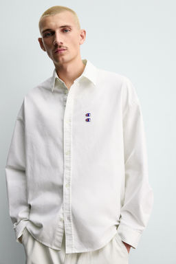CHAMPION ® X ZARA OXFORD SHIRT WITH PATCHES  фото 14