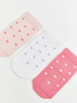 Puantiyeli K?z ?ocuk Soket ?orap 3l?