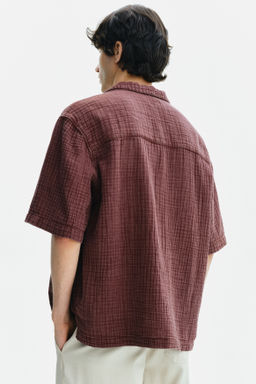 Camisa de muselina de manga corta Relaxed Fit - H&m фото 8