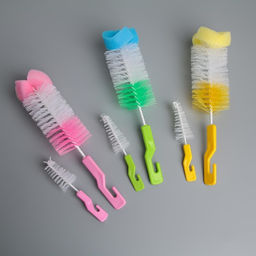 Ёршик для посуды Доляна, 2 шт.: 25×6 см, 12×2 см, МИКС