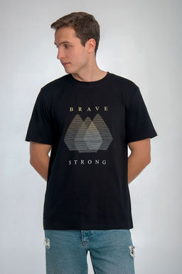 Арт. 67117 Футболка мужская 48-56 (5 шт) Цвет:черный