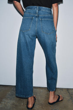JEANS ZW COLLECTION ANKLE RELAXED TIRO MEDIO / Azul medio - Zara фото 9