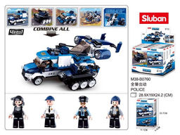 Конструктор SLUBAN "Полицейский транспорт" (M38-B0760) по 8шт. в шоубоксе