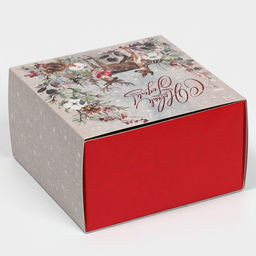 Цена за 3 шт. Коробка подарочная новогодняя складная «С Новым годом», 14×14×8 см