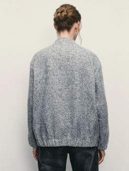 Куртка-бомбер из фактурной ткани / Zarina  фото 6