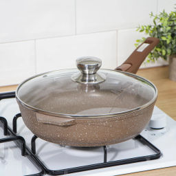 Сковорода 26см АП Гранит brown со съемной ручкой и стеклянной крышкой арт.С026806 - Мечта фото 8