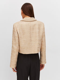 Укороченный жакет с золотым накатом - TO BE ONE фото 8
