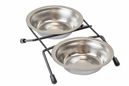 Миски метал. на подставке Редпластик 2*0,10 л Д12см 1308черн