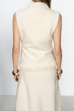 FRINGED KNIT TOP - Zara фото 5