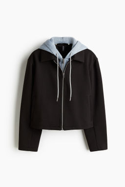 Chaqueta efecto neopreno con dise?o de doble capa