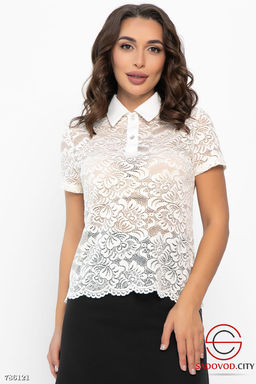 Блузка поло кружевная женская