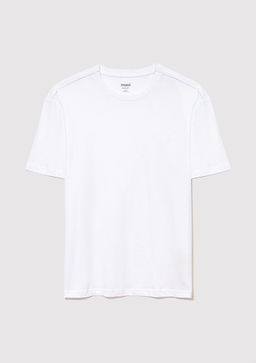 Muhur Logo Nak?sl? Beyaz Erkek Tisort