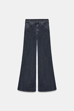 ZW COLLECTION HIGH-WAIST FLARED STRIPED JEANS - Zara фото 13