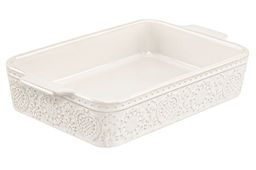 Форма для запекания 1,2 л 27.2*17*5.2 см "Традиция" прямоугольная, молочный белый