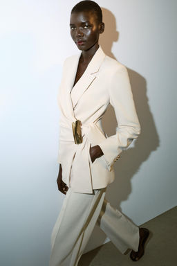 DOUBLE-BREASTED BLAZER WITH BUCKLE - Zara фото 21