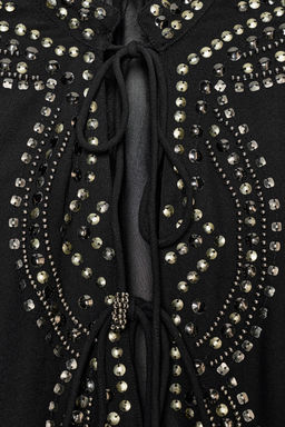 SEMI-SHEER BEADED BLOUSE - Zara фото 9