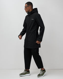 Парка спортивная мужская с капюшоном softshell черного цвета 9565Ch - Mtforce фото 3