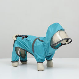 Комбинезон для собак, демисезонный с козырьком, размер 3ХL (ДС 50, Ог 67, ОШ 51 см), голубой 93812 - Simaland фото 2