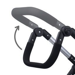 Коляска - трансформер 9620 для кукол, металлическая, регулируемая ручка, с корзиной, в пакете