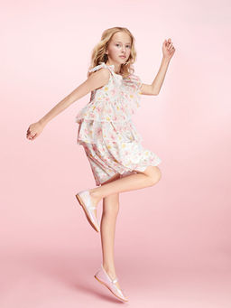 ?i?ekli K?z ?ocuk Elbise