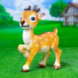Садовая фигура из полистоуна «Оленёнок Бэйб», 30×12×22 см