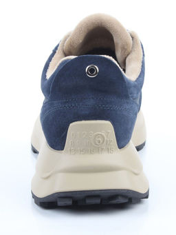 04-PCML26-3 BLUE Кроссовки демисезонные женские (натуральная замша, натуральная кожа, текстиль)