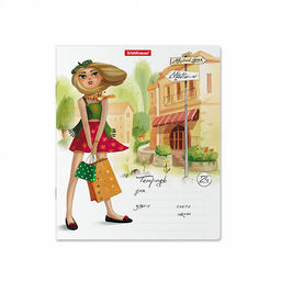 Цена за 10 шт. Тетрадь школьная ученическая ErichKrause Девочки-красавицы, 24 листа, линейка (в плёнке по 10 шт.)_MIX-PACK  фото 3