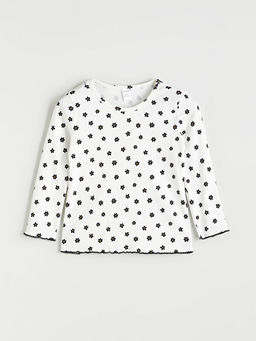 Bisiklet Yaka Puantiyeli K?z ?ocuk Ti??rt