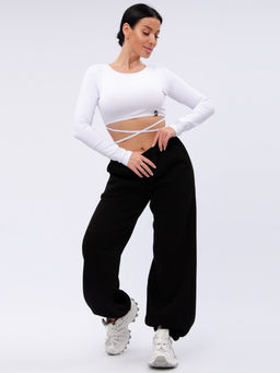 Джоггеры "БЖ-46" чёрные, футер 3-х нитка начес