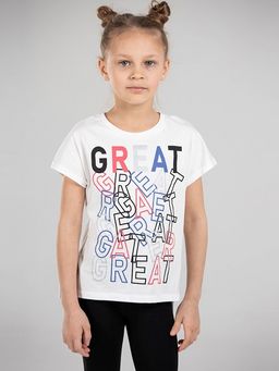 CRB wear/CWJG 63160-21 Футболка для девочки,экрю/Ex.Cherubino