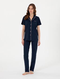 Lacivert Pijama Tak_m_