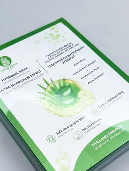 Coco Blues Гидрогелевая маска для лица с алоэ, коллагеном и растительными экстрактами / Ультраувлажняющий эффект, 5 шт. х 30 г