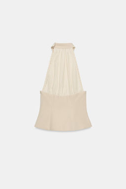 TOP HALTER COMBINADO BOTONES / Beige - Zara фото 8