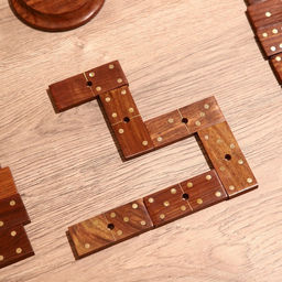 Игра настольная «Домино», 11×11×27 см, манговое дерево