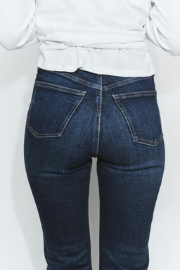 JEANS TRF CROPPED FLARE TIRO ALTO / Marino - Zara фото 14
