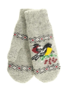 Варежки женские "Снегирь и синица" КРУГ 3438-1