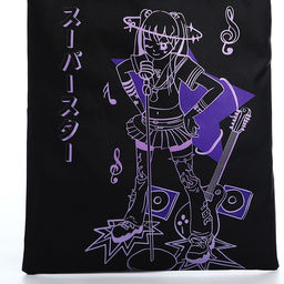 Сумка шопер Аниме 35х0.5х40 см, отд без молнии, без подклада, чёрная - Nazamok фото 4