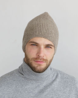 Шапка из пуха яка UL серая