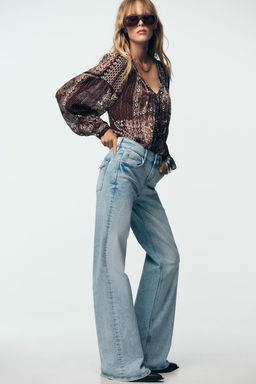 Z1975 FLARE FIT LOW-RISE JEANS - Zara фото 5