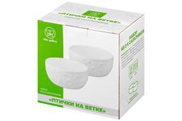 Набор салатников 2 пр. 600 мл 14*14*6,3 см "Птички на ветке"