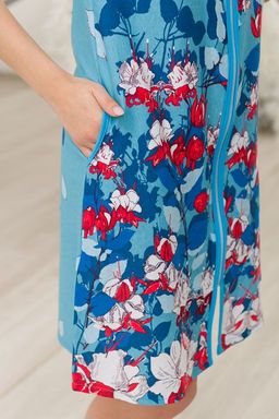 Халат женский из кулирки Лето голубой - Амадэль фото 6