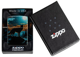 Зажигалка ZIPPO Волк в лунном свете | Moonlight Wolf 46252  фото 10
