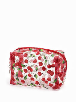 Косметичка ПВХ Вишня 15*6*8,5, отд на молнии, прозрачный